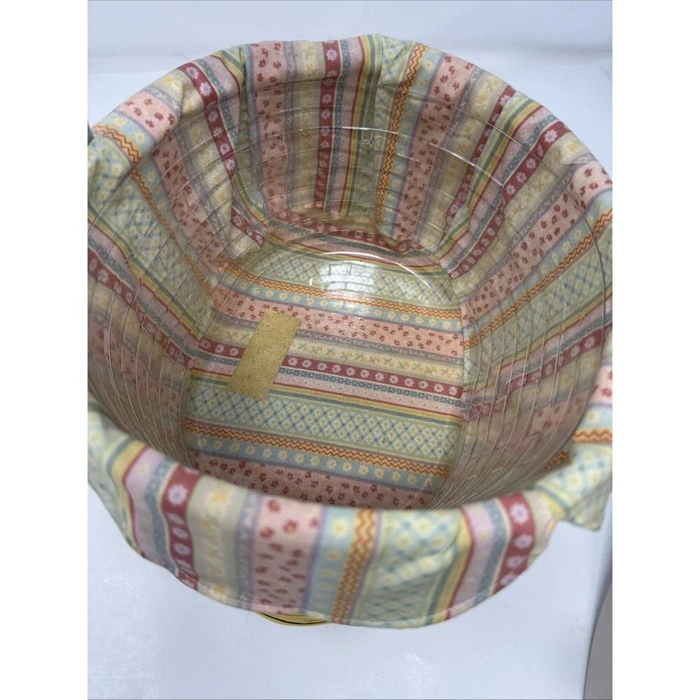 Longaberger 2008 Whitewashed Large Easter Basket With Lid, Protector and Liner